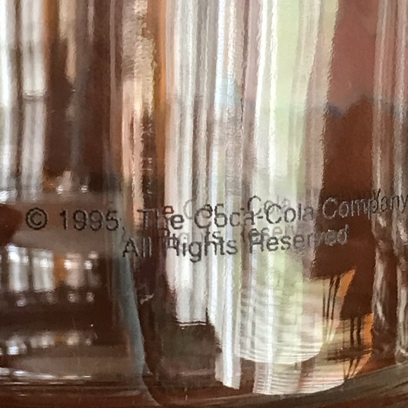 VTG 1995 Coca-Cola Sunshine Drinking Glasses set of 4 - Picture 5 of 8